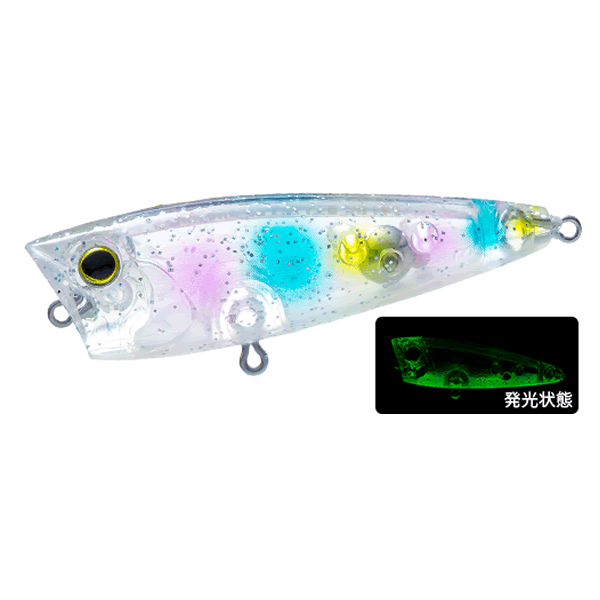 DUEL HARDCORE LG POPPER (F) 50 50mm : 4.5g FLOATING F1203-LSCA GLOWBERRY CANDY saltwater fishing lure
