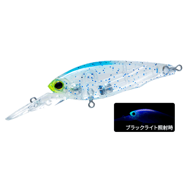 DUEL HARDCORE LG SHAD (S) 50 50mm : 4.5g SINKING CABLE BLUE GLITTER F1204-KBBG