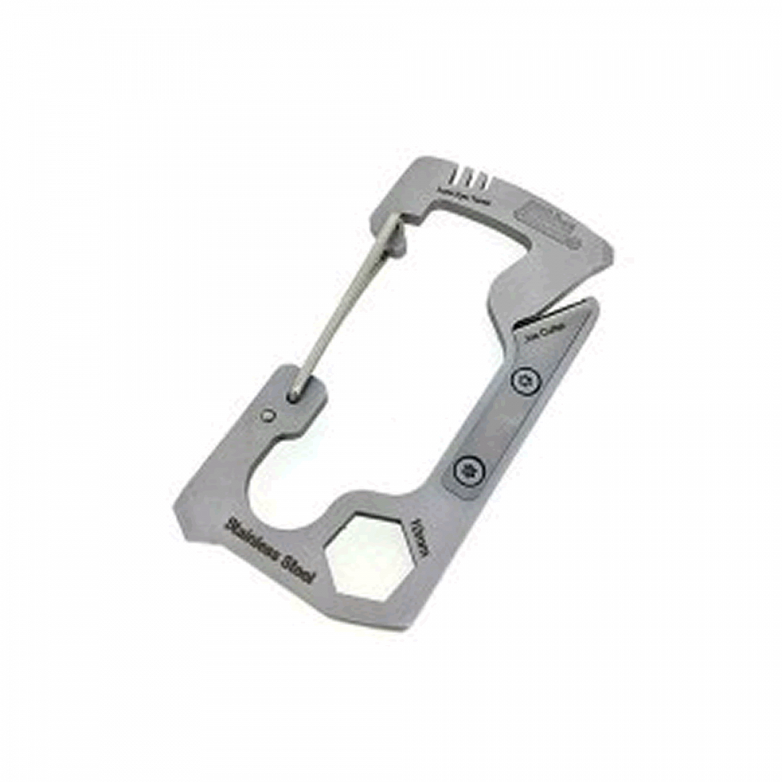 Abu Garcia MULTI TOOL CARABINER W36mm x H70mm SILVER fishing accessory