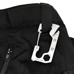 Abu Garcia MULTI TOOL CARABINER W36mm x H70mm SILVER fishing accessory — photo 2