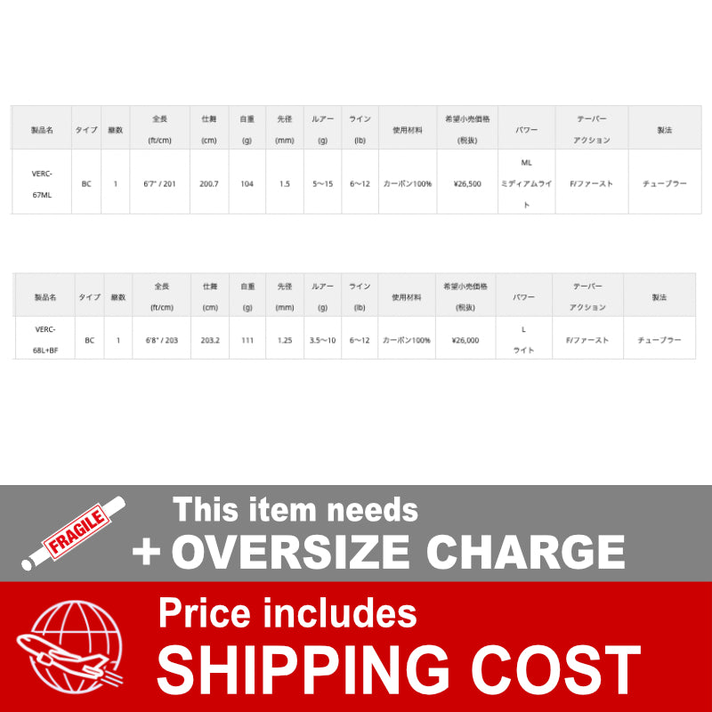 Abu Garcia VERSERT VERC-68L+BF 1 pieces (Casting)
