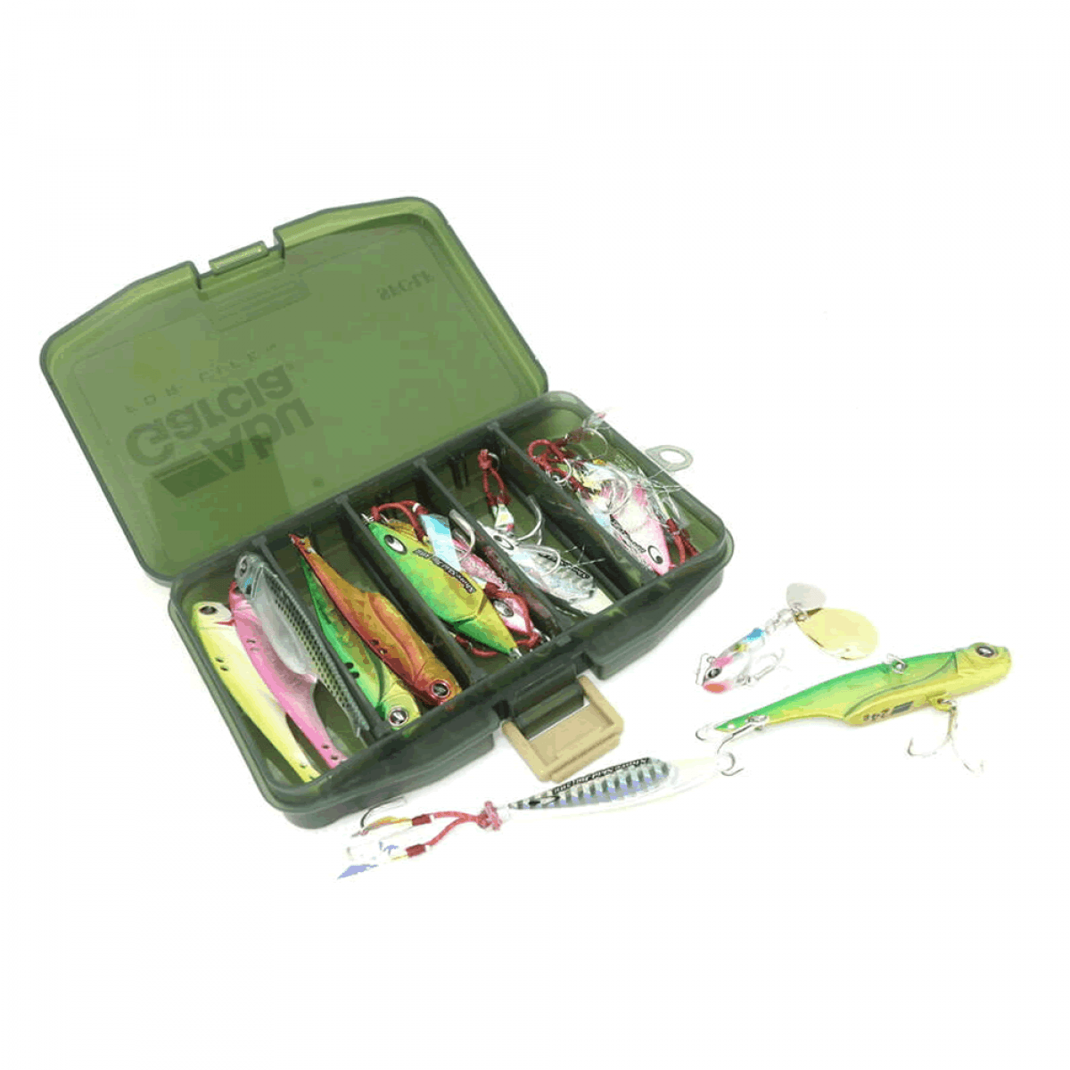 Abu Garcia ABU LIGHT GAME CASE SFC FF W.14.6cm x D.10.3cm x H.2.3cm OLIVE - Britannic Trade