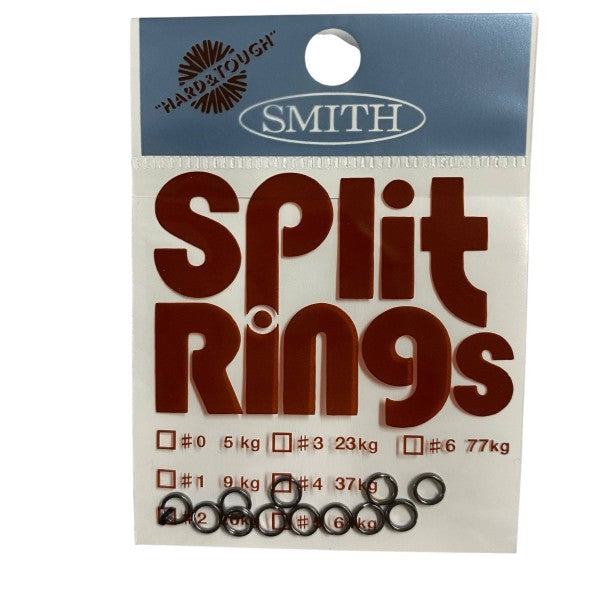 SMITH SPLIT RING BLACK #2 (12 pcs/pack) fishing terminal tackle