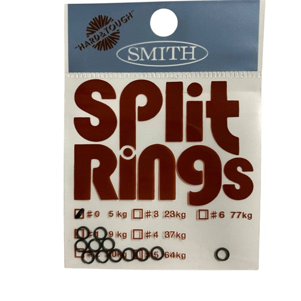 SMITH SPLIT RING BLACK #0 (12 pcs/pack) fishing terminal tackle