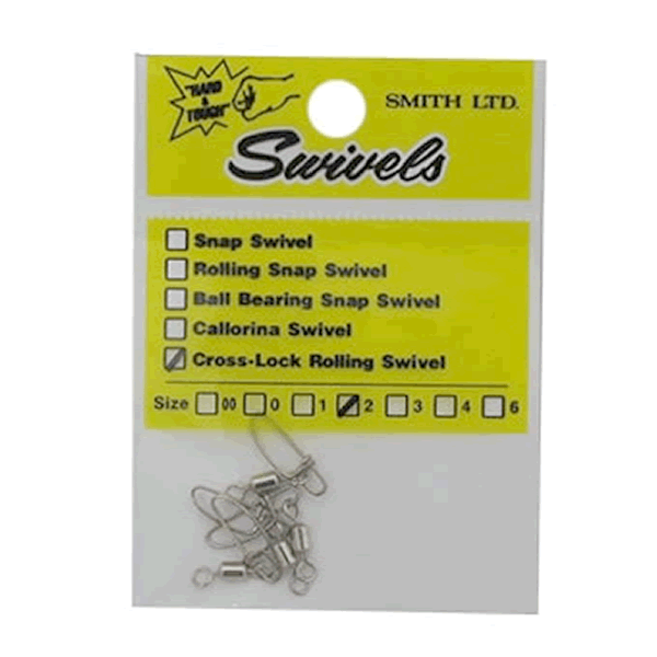 SMITH CROSS ROCK ROLLING SWIVEL #2 (4 pcs/pack) fishing terminal tackle