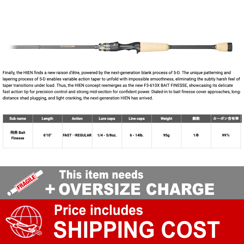 Megabass DESTROYER F3-610X (1 piece Casting) BaitFinesse
