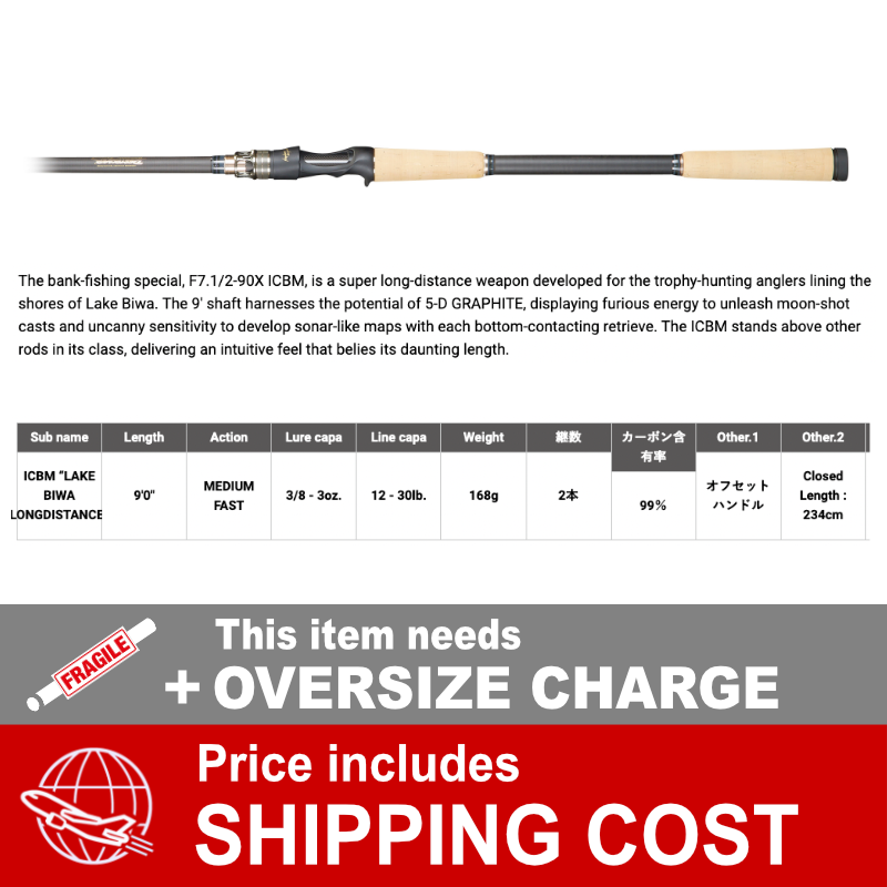 Megabass DESTROYER F7.1/2-90X (1 piece+Grip Joint, Casting) ICBM