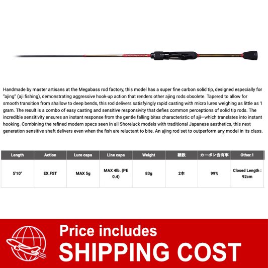 Megabass SHORELUCK SL-510ULS (2 piece Spinning)