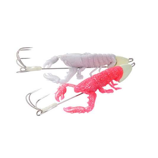 Megabass TACO-LE Soft 14g 60mm (Worm) : 14g (Sinker) BED IN PINK/SOLID WHITE