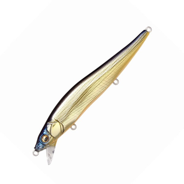 Megabass VISION ONETEN 110SR Length: 110.5mm / Weight: 1/2oz (approx. 14.2g) Slow Floating M Champagne Kin Kuro