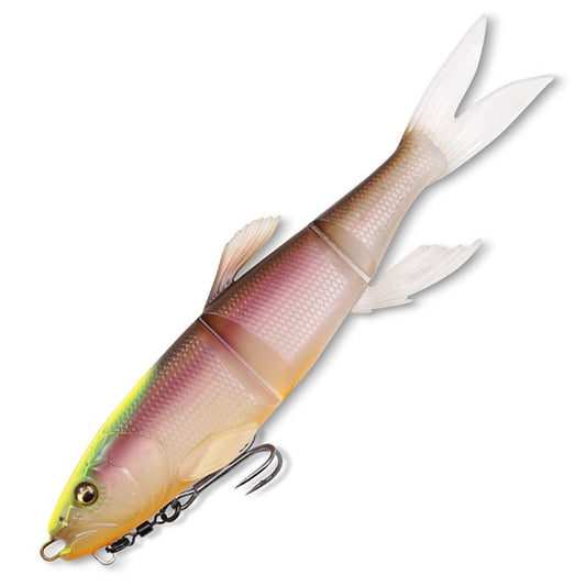 Megabass MAGDRAFT HASU RAVER Length: 7" (178mm) / Weight: 1.1/2oz (approx. 42.5g) Sinking Ghost Chart Back