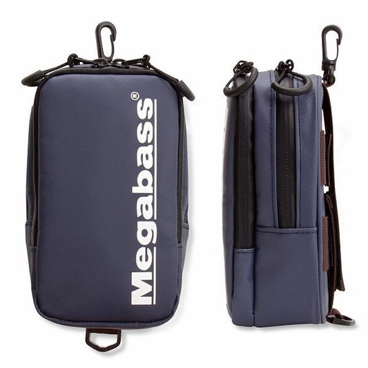 Megabass MOBILE POUCH II W105mm x H180mm x D65mm NAVY/WHITE