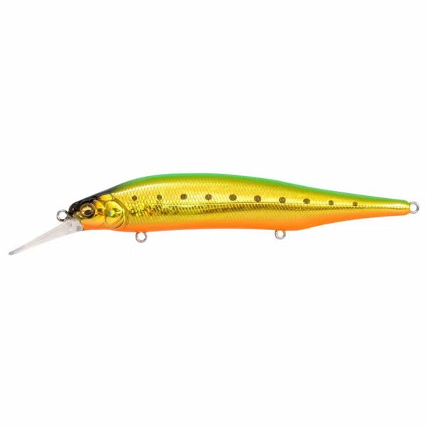 Megabass X-80 MAGNUM +1 Length: 115mm / Weight: 18g Sinking GG Lime Gold