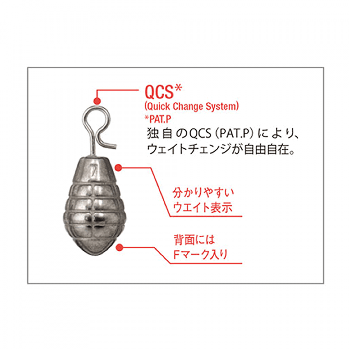 Nogales TG GRENADE SINKER QUOCK CHANGER 2.5g (3/32oz) (3 pcs/pack) - Britannic Trade