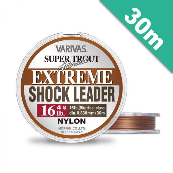 VARIVAS SUPER TROUT ADVANCE EXTREME SHOCK LEADER #2.5 (10 lb) - 30m NYLON BROWN fishing line