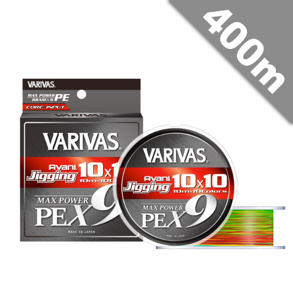 VARIVAS AVANI JIGGING 10x10 MAX POWER PE X9 #3 (57 lb) - 400m PE MARKING fishing line