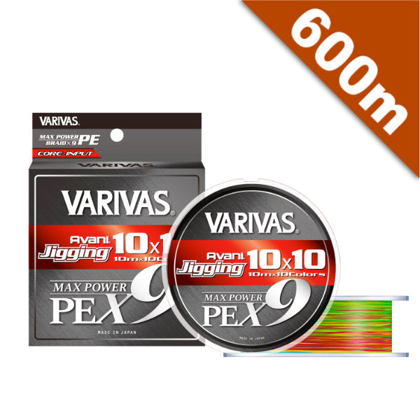 VARIVAS AVANI JIGGING 10x10 MAX POWER PE X9 #2 (39 lb) - 600m PE MARKING fishing line