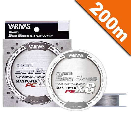 VARIVAS AVANI SEABASS MAX POWER PE X8 #1.5 (28.6 lb) - 200ｍ PE STEALTH GRAY