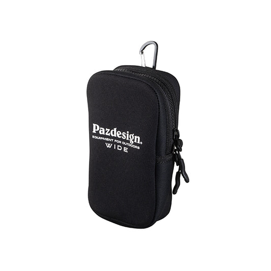 Pazdesign CHLOROPRENE POUCH WIDE W100 x H165 x D50mm PAC-340 BLACK WHITE