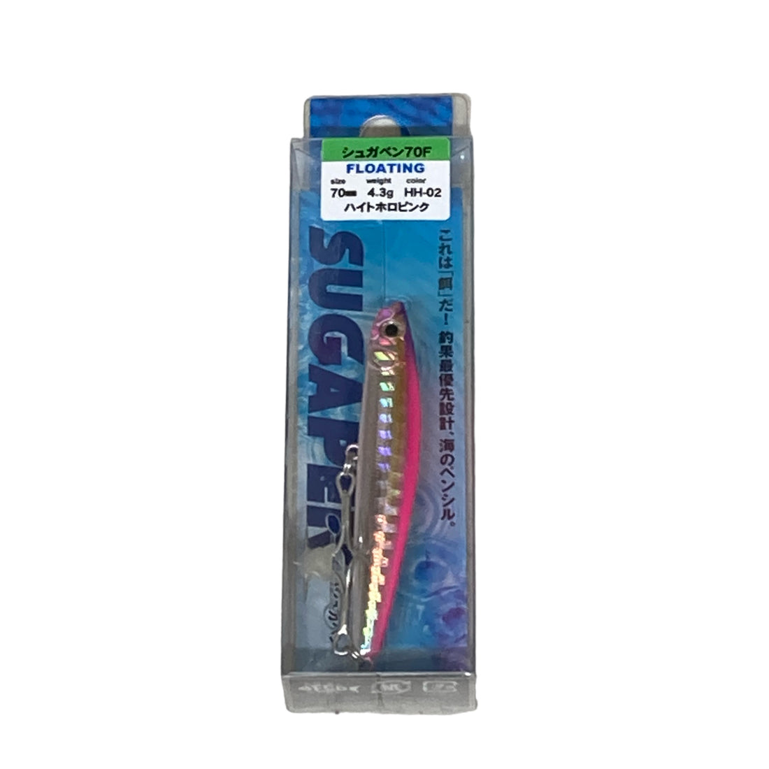 BASSDAY SUGAPEN 70F 70mm 4.3g HH-02 HEIGHT HOLO PINK saltwater fishing lure — photo 2