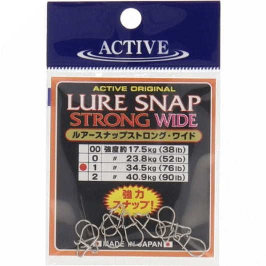 ACTIVE LURE SNAP STRONG WIDE #1 (9 pcs/pack)