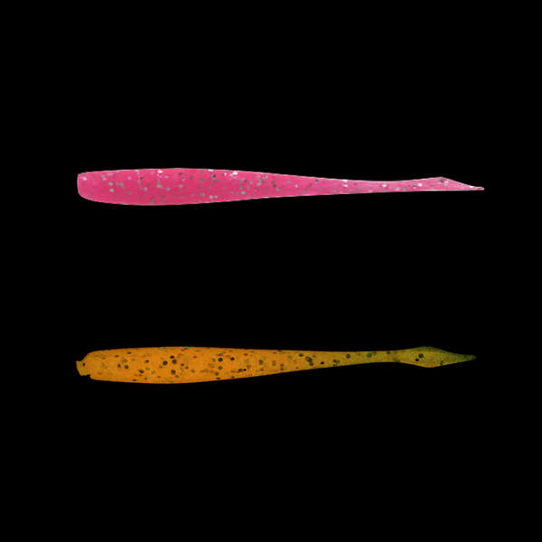 JACKALL KIBIKIBI NAGO 2" (10 pcs/pack) GLOW PINK SIVLER FLAKE