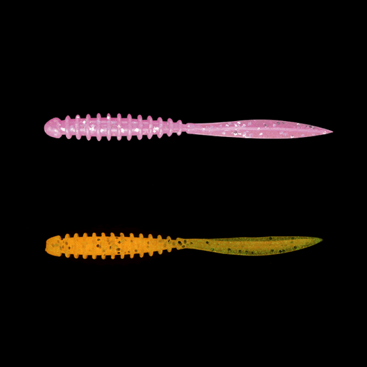 JACKALL PEKERING 2.0" (10 pcs/pack) GLOW PINK SILVER FLAKE