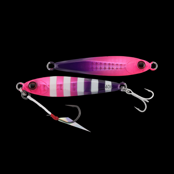 JACKALL BIGBACKER JIG 30g 62mm : 30g Sinking GLOW PINK&PURPLE/LENS HL