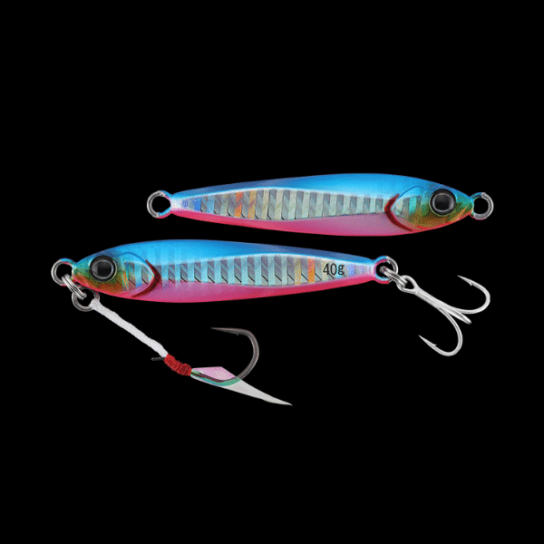 JACKALL BIGBACKER JIG 40g 68mm : 40g Sinking BLUE PINK/BORDER HL