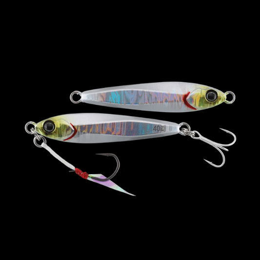 JACKALL BIGBACKER JIG 40g 68mm : 40g Sinking SHIRASU SILVER/MAGMA WAVE HL