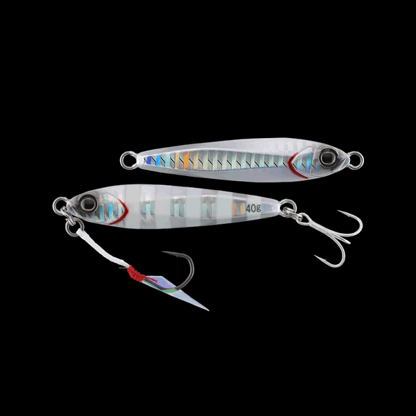 JACKALL BIGBACKER JIG 40g 68mm : 40g Sinking GLOW STRIPE/BORDER HL