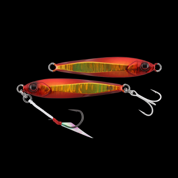 JACKALL BIGBACKER JIG 60g 78mm : 60g Sinking RED GOLD/MAGMA WAVE HL