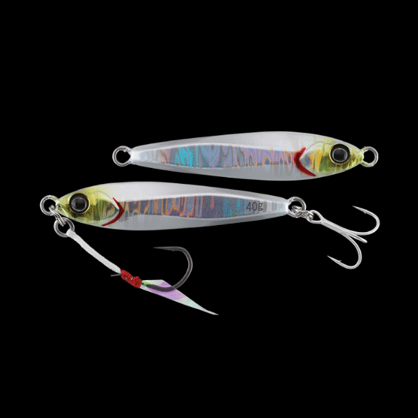 JACKALL BIGBACKER JIG 60g 78mm : 60g Sinking SHIRASU SILVER/MAGMA WAVE HL saltwater fishing lure