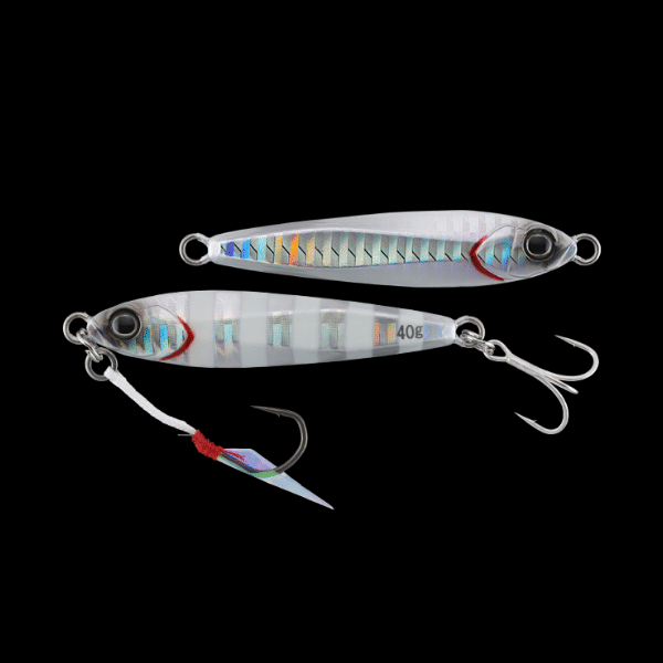 JACKALL BIGBACKER JIG 60g 78mm : 60g Sinking GLOW STRIPE/BORDER HL