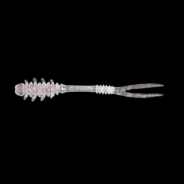 JACKALL AMIAMI MICRO 1" under 25mm (10 pcs/pack) CLEAR RED FLAKE saltwater fishing lure