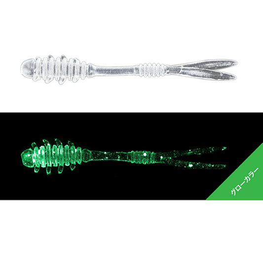 JACKALL AMIAMI MICRO 1" under 25mm (10 pcs/pack) CLEAR GLOW CRASH