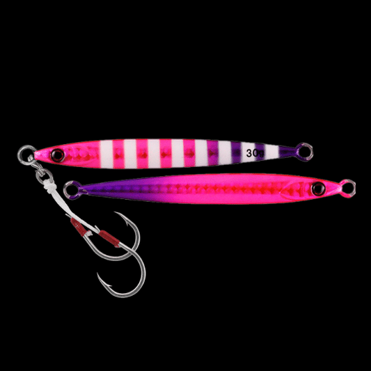 JACKALL BIGBACKER JIG SLIDE STICK 30g 85mm : 30g GLOW PINK&PURPLE/LENS HL