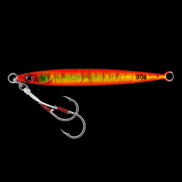 JACKALL BIGBACKER JIG SLIDE STICK 60g 107mm : 60g RED GOLD/MAGMA WAVE HL