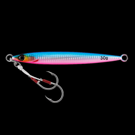 JACKALL BIGBACKER JIG SLIDE STICK 60g 107mm : 60g BLUE PINK/BORDER HL