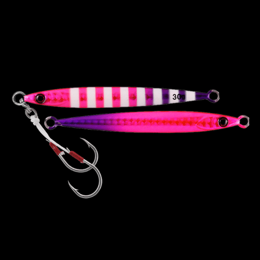 JACKALL BIGBACKER JIG SLIDE STICK 60g 107mm : 60g GLOW PINK&PURPLE/LENS HL