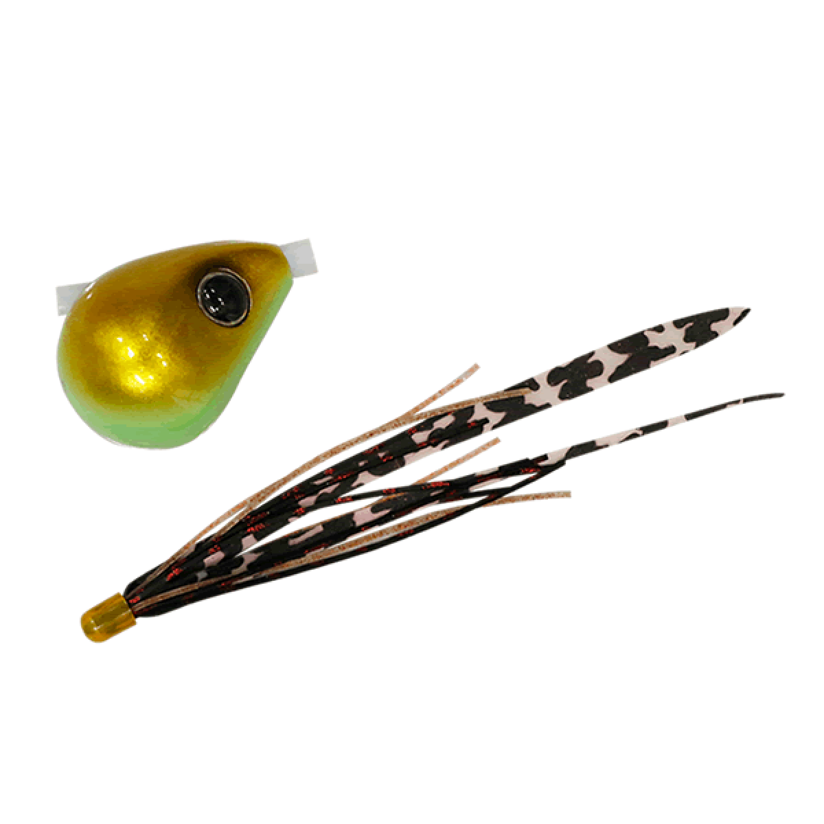 JACKALL BAKURYU NAMARISHIKI BIN-BIN DAMA SLIDE 60g F196 CHART GLOW GOLD / CHO UV T