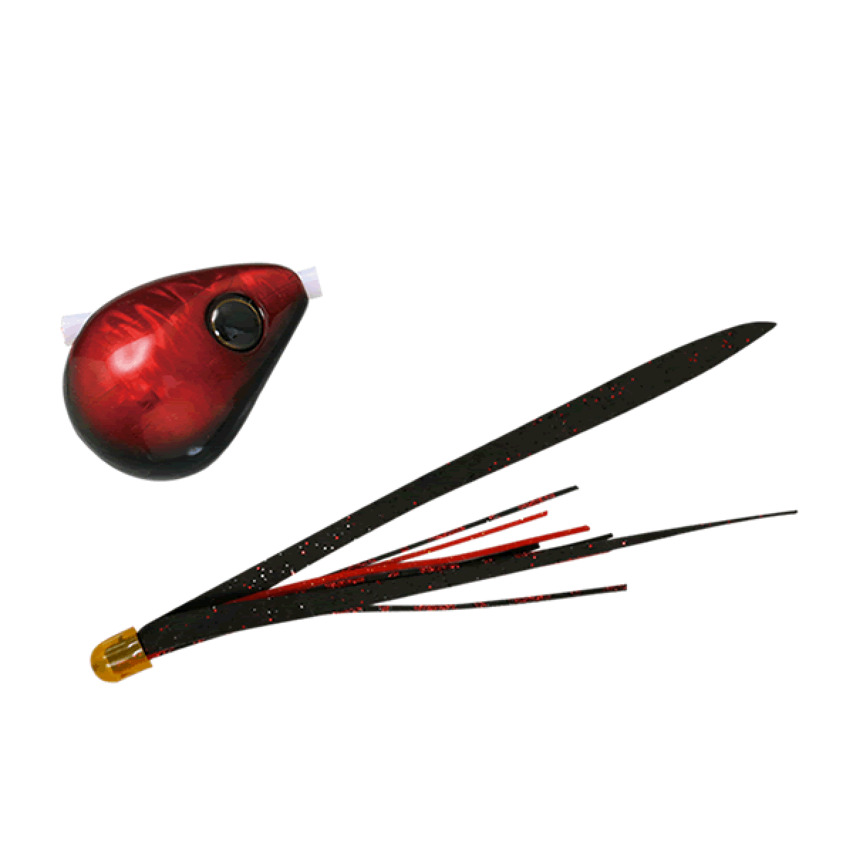 JACKALL BAKURYU NAMARISHIKI BIN-BIN DAMA SLIDE 200g F202 BLACK RED / BLACK RED T