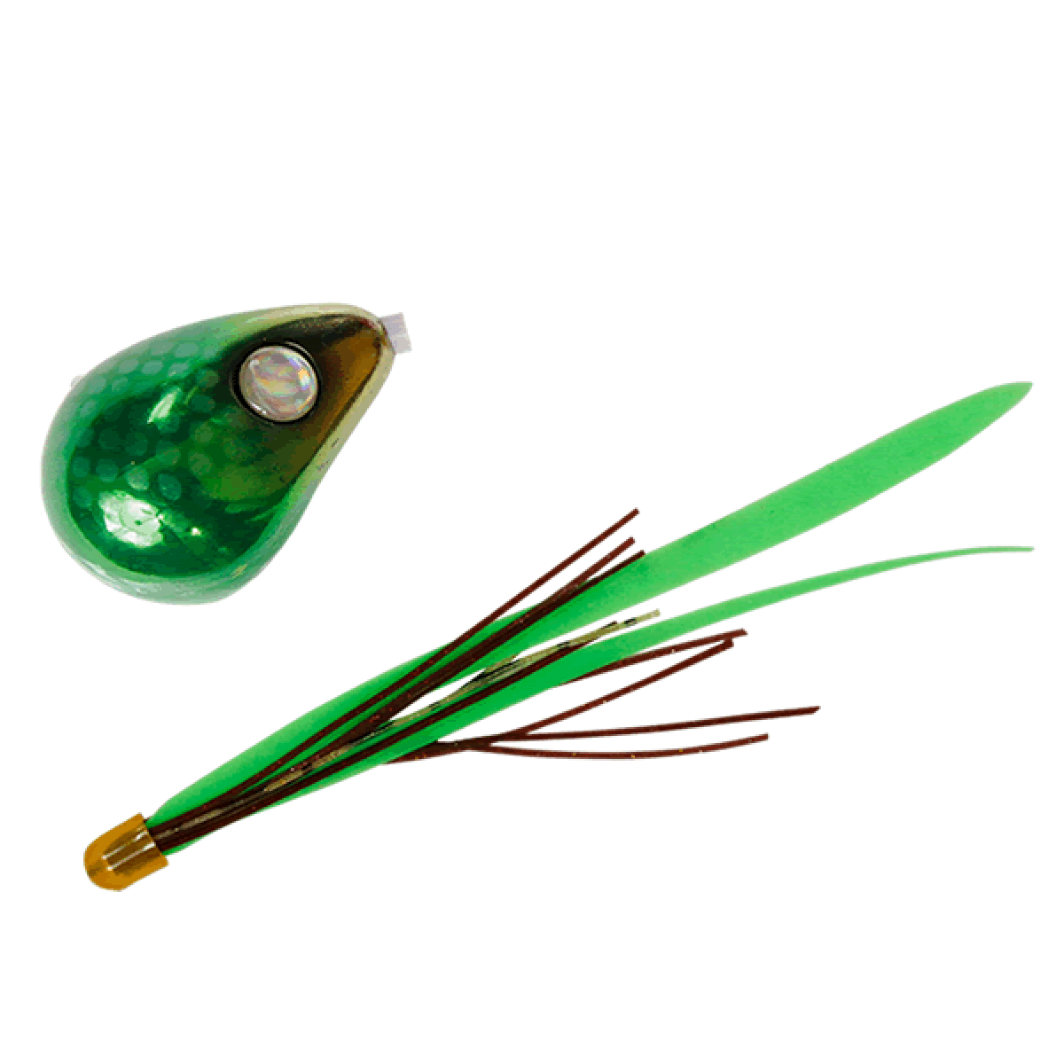 JACKALL BAKURYU NAMARISHIKI BIN-BIN DAMA SLIDE 200g F204 METAL GREEN / FL GREEN T