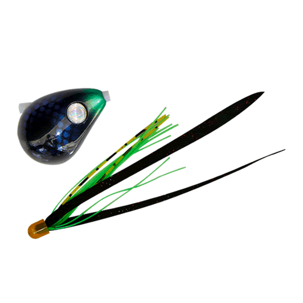 JACKALL BAKURYU NAMARISHIKI BIN-BIN DAMA SLIDE 250g F205 DEEP BLACK / BLACK RED T