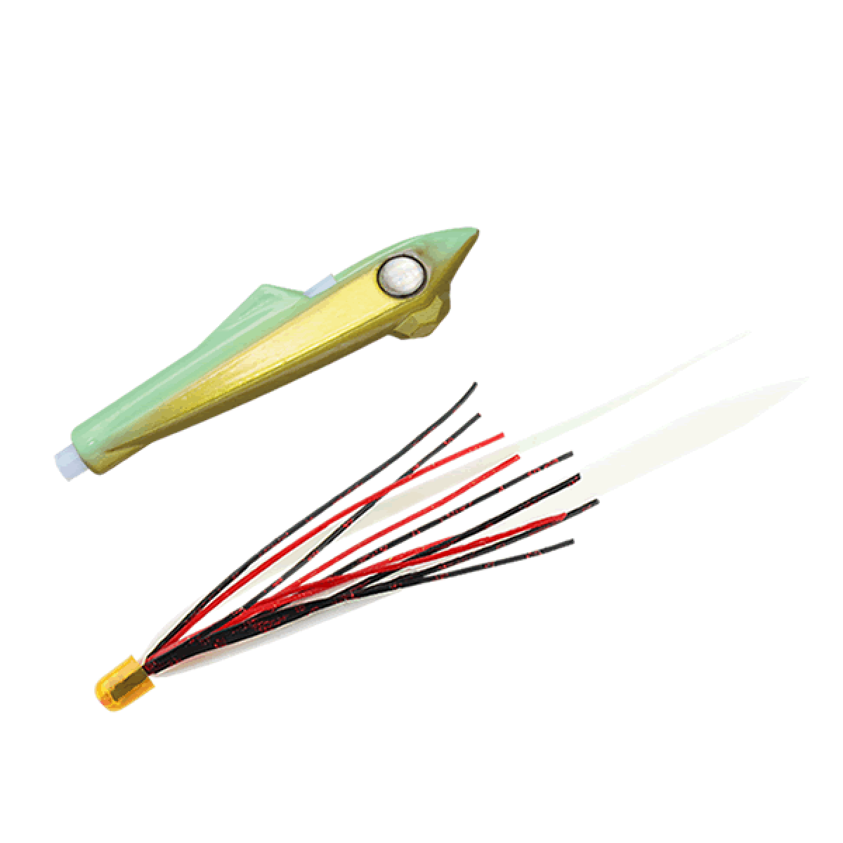 JACKALL BIN-BIN ROCKET 20g F196 CHART GLOW GOLD / CHO UV T