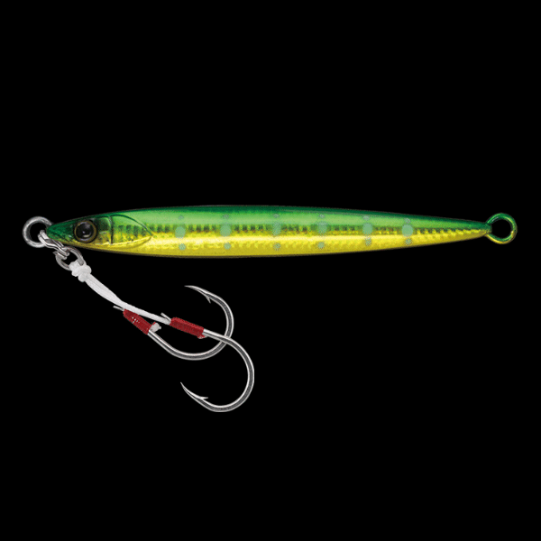 JACKALL BIGBACKER JIG SLIDE STICK 40g 93mm : 40g GREEN GOLD/GLOW DOT