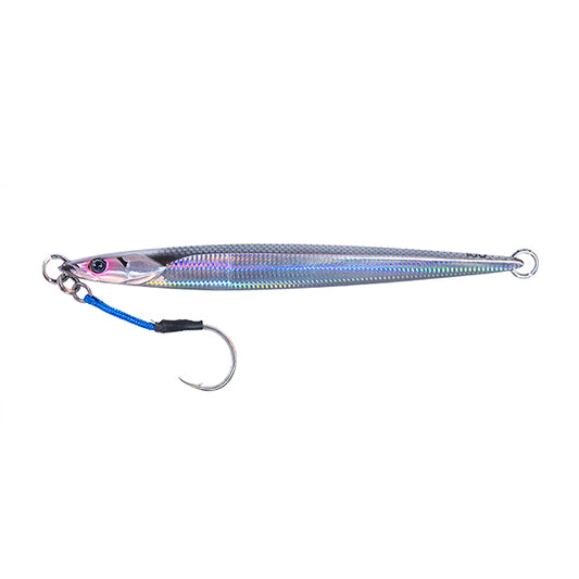 JACKALL BAMBLUZ JIG SEMILONG 200g SLIM BORDER SILVER