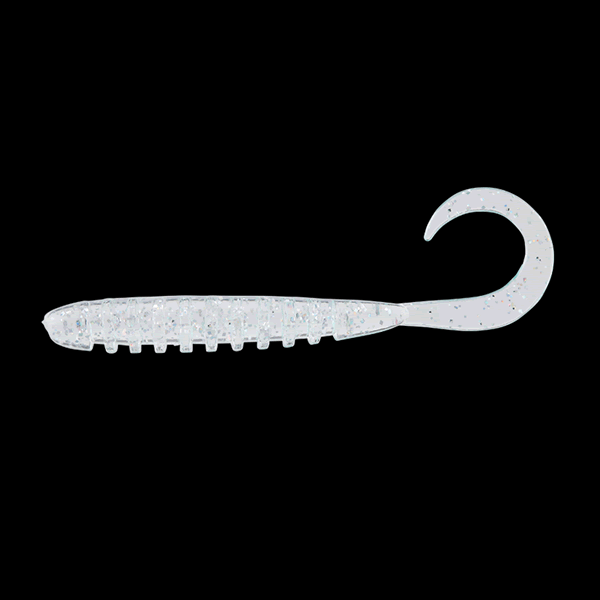 JACKALL TIDE CURLY 2.0" (8 pcs/pack) CLEAR HOLO FLAKE