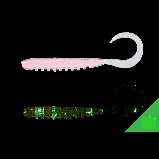 JACKALL TIDE CURLY 2.8" (8 pcs/pack) OKIAMI GLOW CRUSH