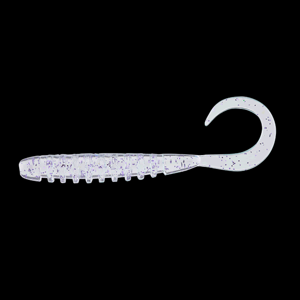 JACKALL TIDE CURLY 2.8" (8 pcs/pack) CLEAR PRISM NEON